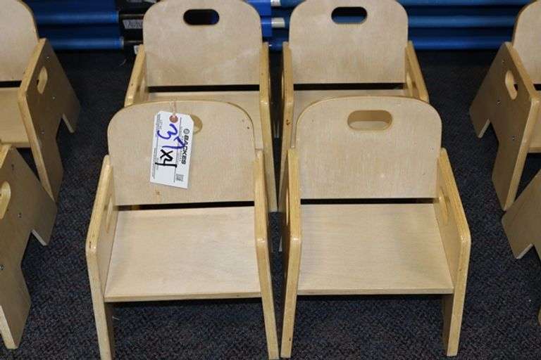 Times 4 - Kaplan maple wood childs seats - nice