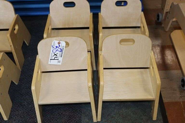 Times 4 - Kaplan maple wood childs seats - nice