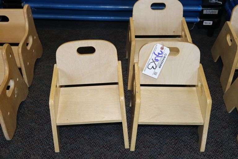 Times 3 - Kaplan maple wood childs seats - nice