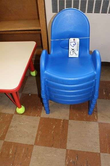 Times 5 - Angeles blue poly childs chairs