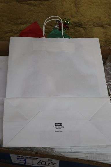 Box to go - U-Line paper shopping bags - 13" x 6" x 15.75"