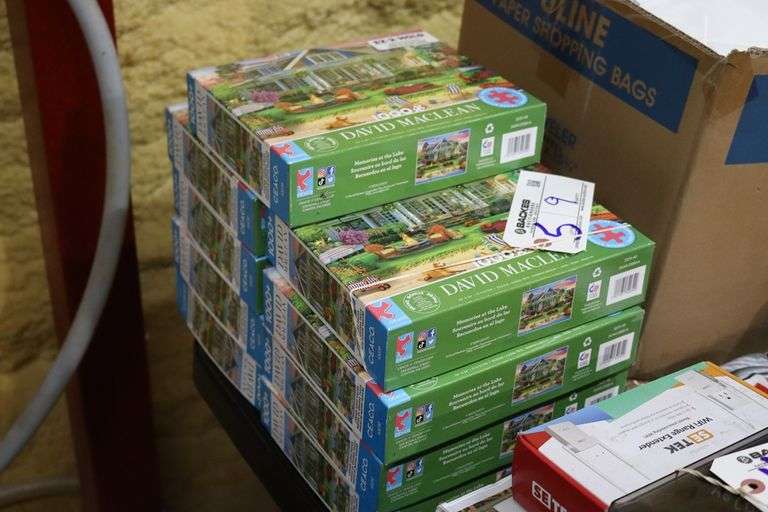 All to go - 9 boxes of David Mclean 1000 piece puzzles - All look matching