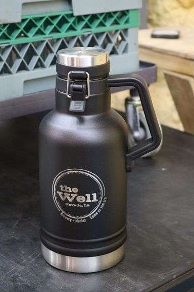 Case of 12 double wall stainless 64 oz. The Beast labeled mugs - labeled the well