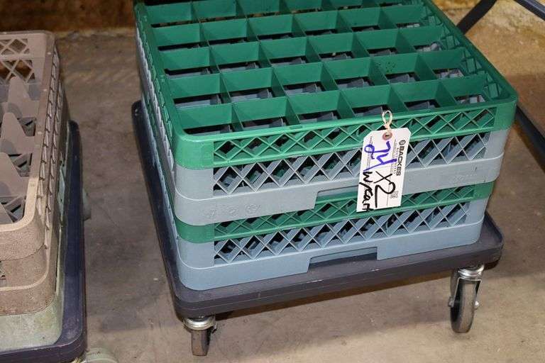 Times 2 - Glass dish boxes with cart
