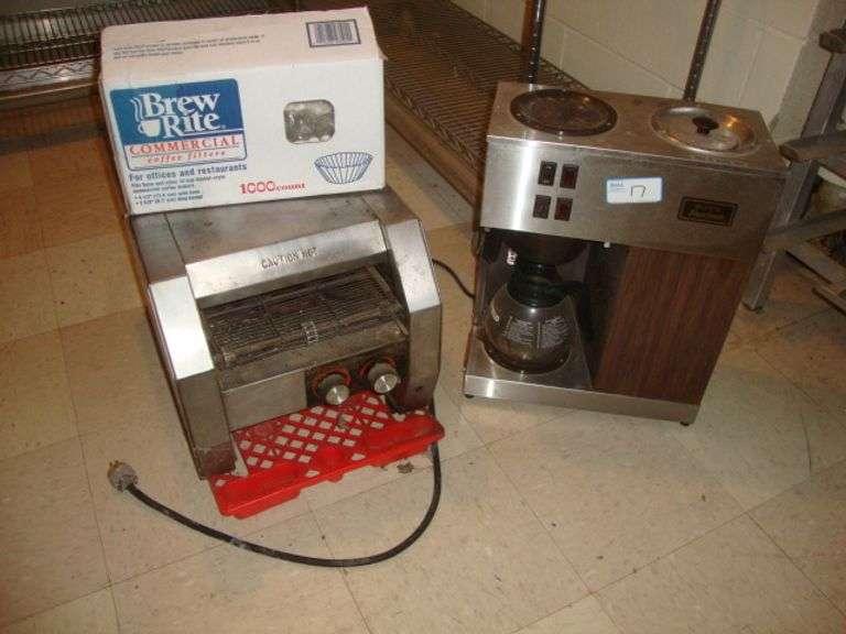 Bunn Pour Omatic Coffee Maker and Hatco Conveyor Toaster