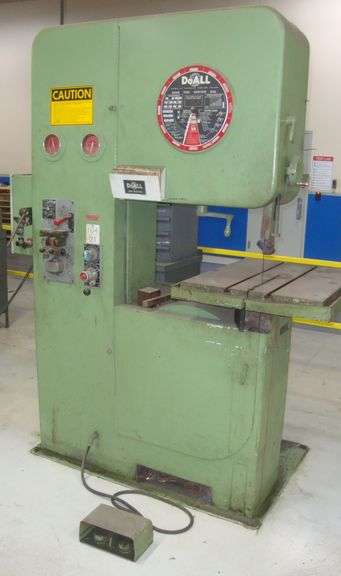 Do All Variable Speed Vertical Band Saw, Model 2612-H, 26" throat, 460V, 3ph, approx. footprint of 65" x 46" x 87" tall Note-A loading charge of $125 will added to final bid price