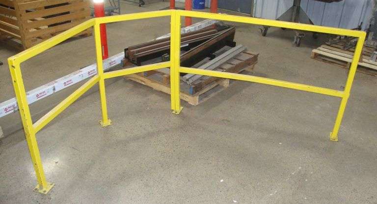 L-Shaped Safety Railing, approx. 78" x 55"x 36" tall