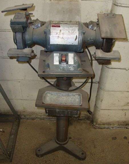 Dayton 8" Grinder on pedestal, 120V