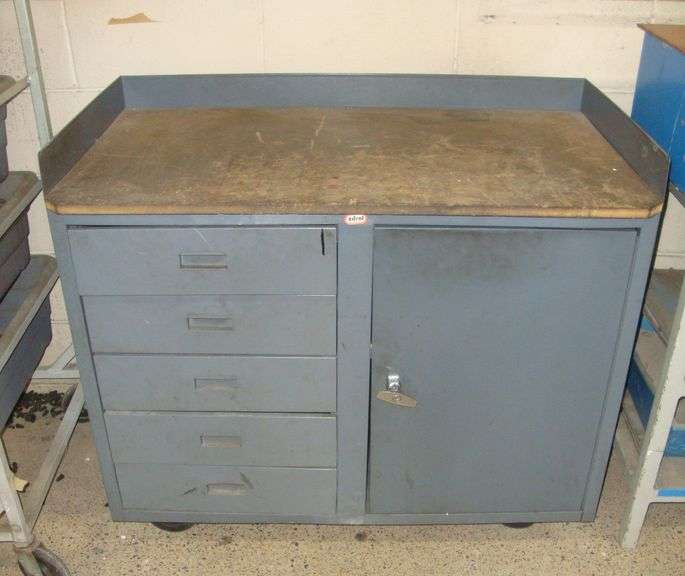 Edsal Rolling Bench, includes keys, approx. 42" x 24" x 34" tall