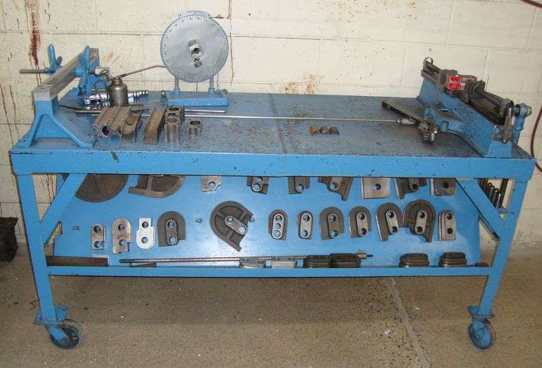 Parker H824 Manual Tubing Bender w/assorted dies, approx 77" x 30" x 44" tall