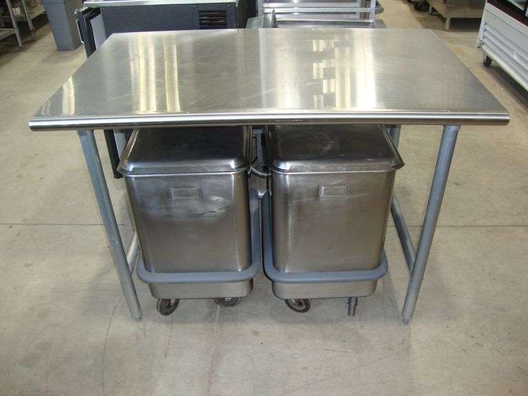 Stainless Prep Table, approx. 48" x 30" x 36" tall