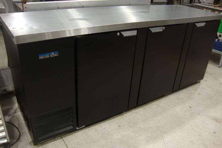 Silver King Back Bar Cooler, Model SKBB90, NSF/ETL, approx. 90" x 27" x 37" tall, 120V, Runs & Cools