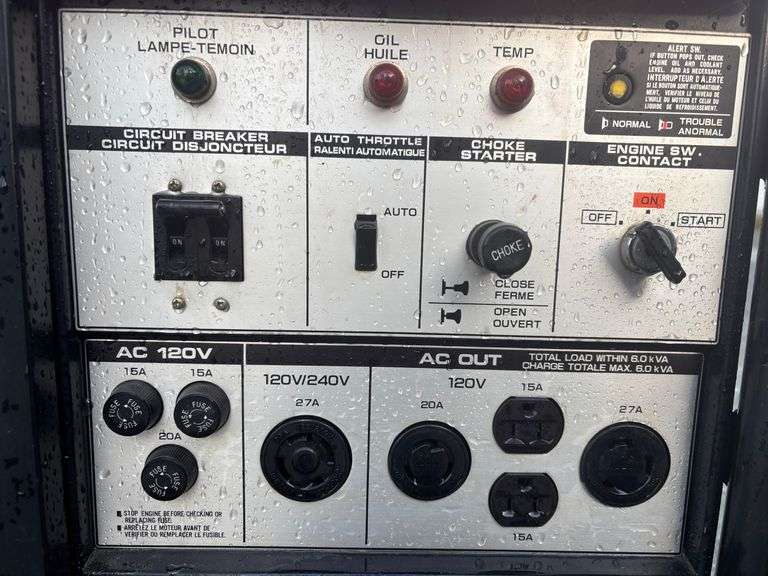 Honda ES 6500 Watt 30Amp Generator 2 cyl Liquid cooled engine