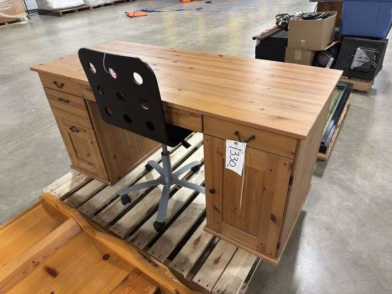 Ikea Wood Desk With Office Chair