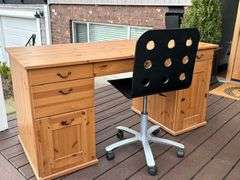 Ikea Wood Desk With Office Chair