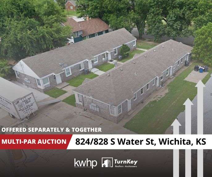 SOLD PRIOR TO AUCTION - (2) Wichita Fourplexes Offered Separate and Together