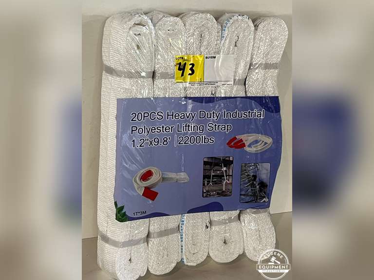 Heavy Duty Lifting Straps 1.2" x 9.8' 2200lbs - New