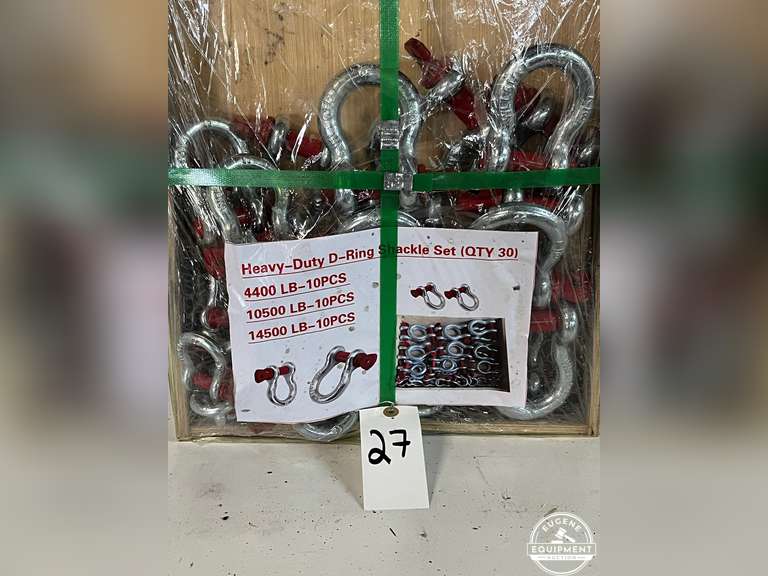 30 Pack Heavy Duty D Ring Shackle Set - New