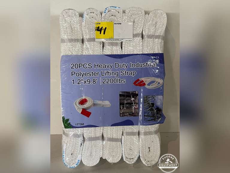 Heavy Duty Lifting Straps 1.2" x 9.8' 2200lbs - New