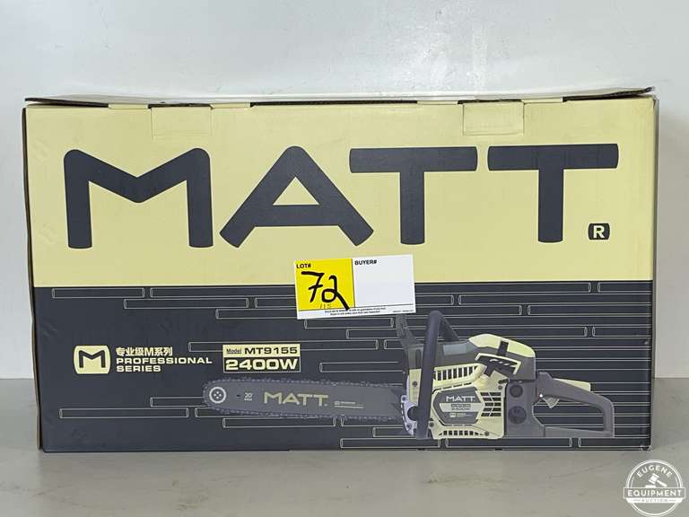 MATT 55cc 20" Gas Chainsaw - New In Box