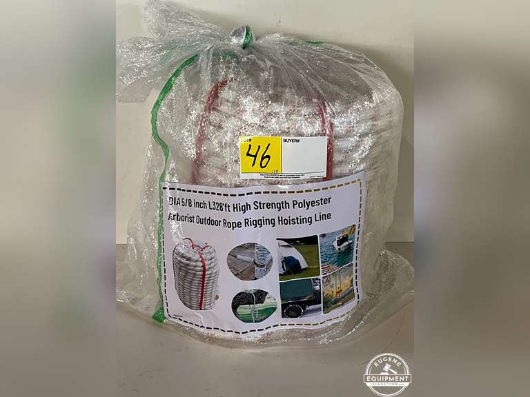 Roll of 5/8" x 328' High Strength Polyester Rope - New