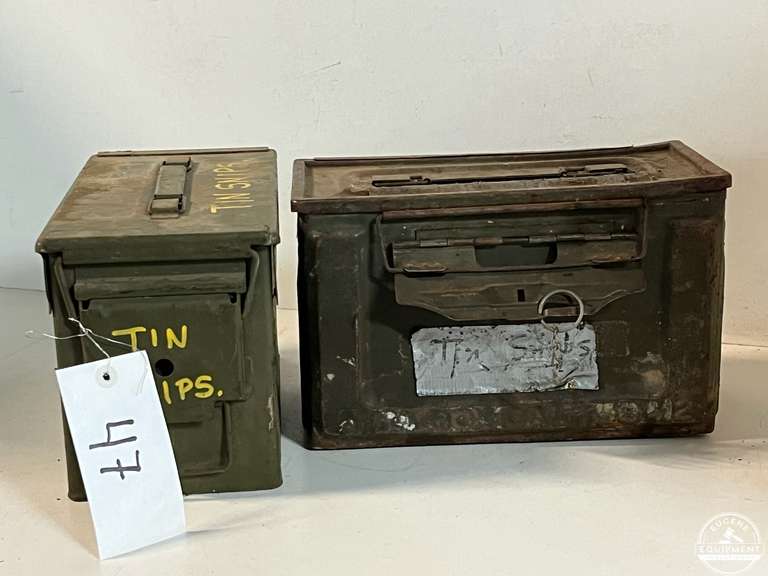 2 Military Ammo Cans w/ Contents