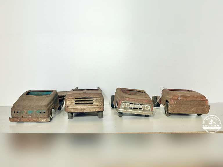 3 Vintage Strutco or Nylint Trucks & 1 Tonka