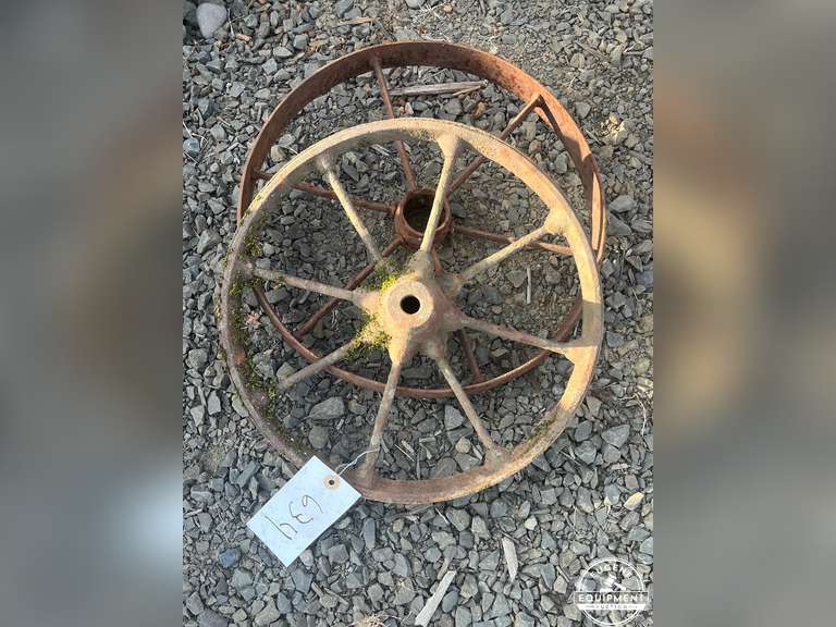 Lot of 2 Antique Steel Wheels