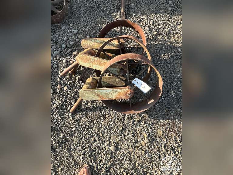 3 Antique Steel Wheels