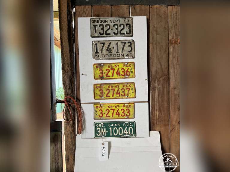 1949-1967 Oregon License Plates