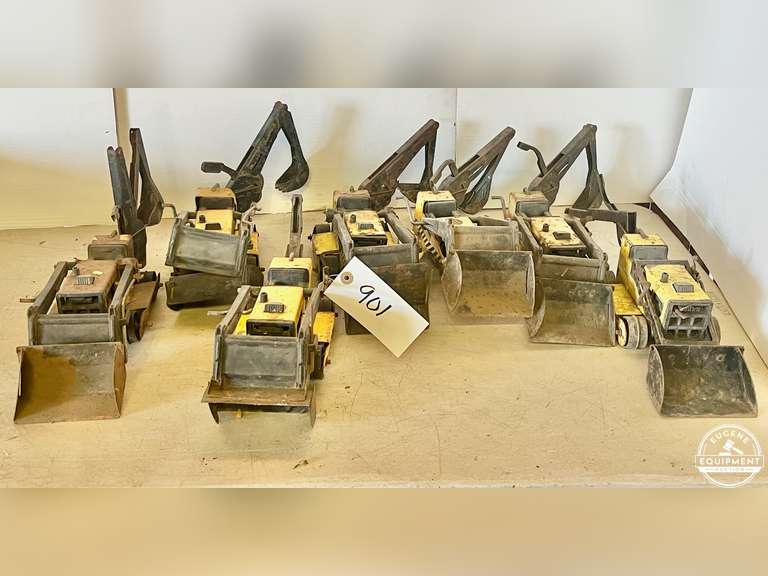 Lot of 7 Tonka Dozer Backhoes