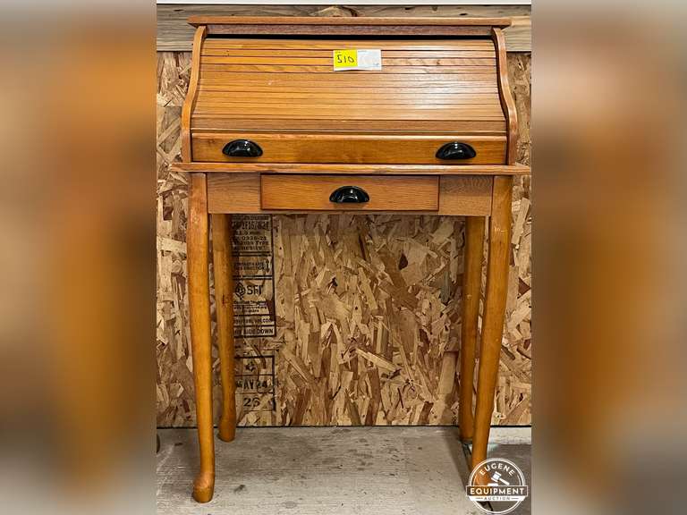 Wood Roll Top Desk