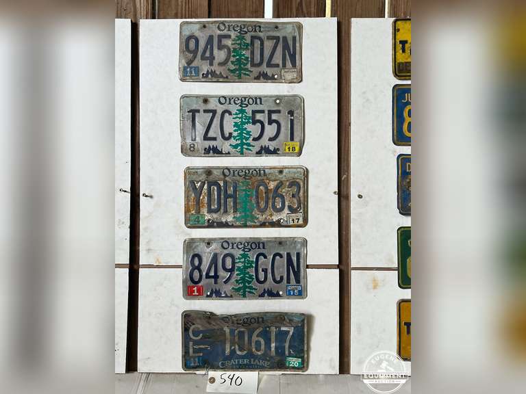 Lot of 5 Old Oregon License Plates