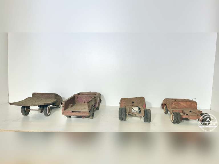 3 Vintage Strutco or Nylint Trucks & 1 Tonka