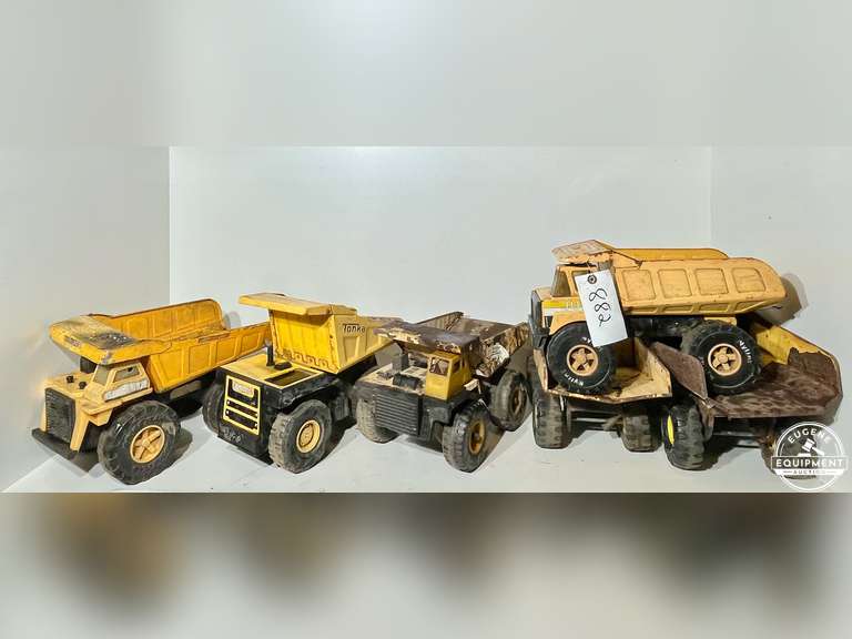 Lot of 6 Assorted Vintage Tonka, Nylint & Remco Dump Trucks