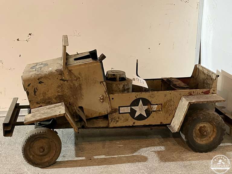 Vintage Metal Gas Powered Military Style Jeep
