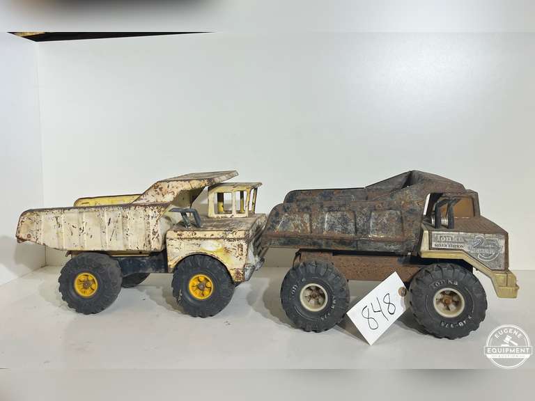 Tonka 25th Anniversary Silver Edition Dump Truck & Mighty Tonka Dump Truck