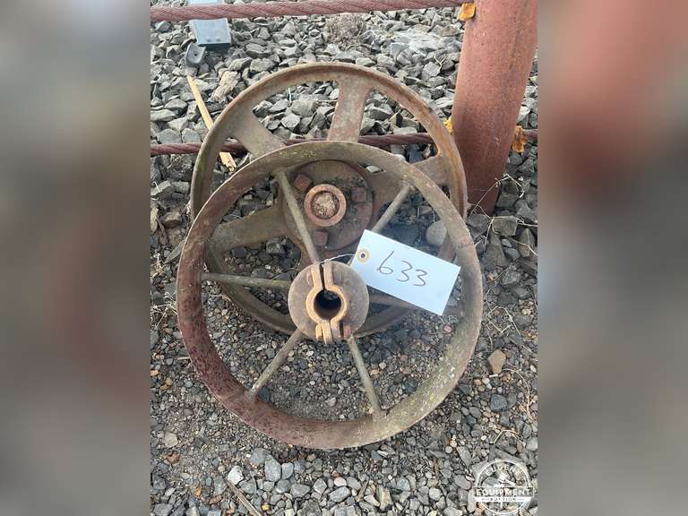 Lot of 2 Antique Steel Wheels