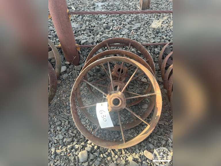 Lot of 3 Antique Steel Wheels