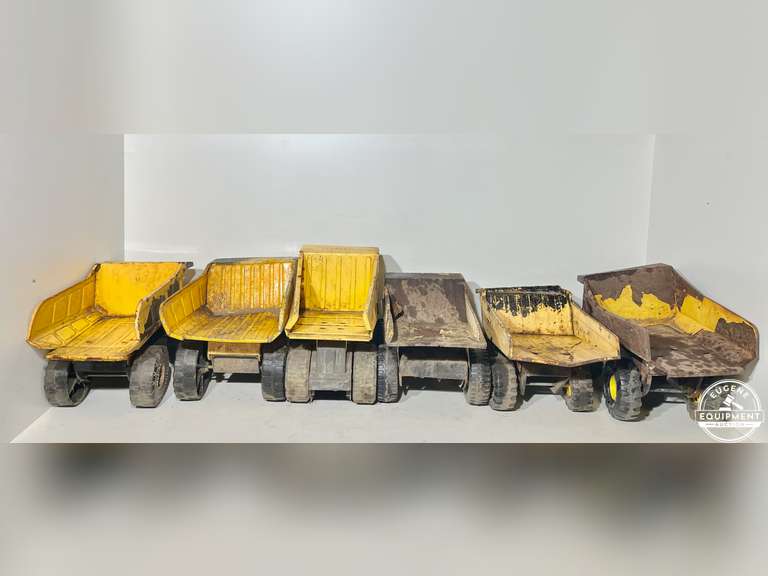 Lot of 6 Assorted Vintage Tonka, Nylint & Remco Dump Trucks