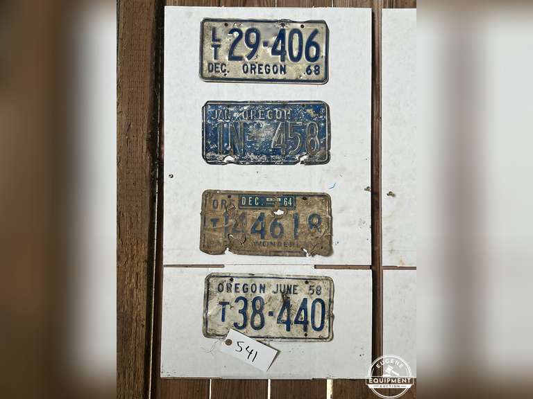 1958-1968 Oregon License Plates