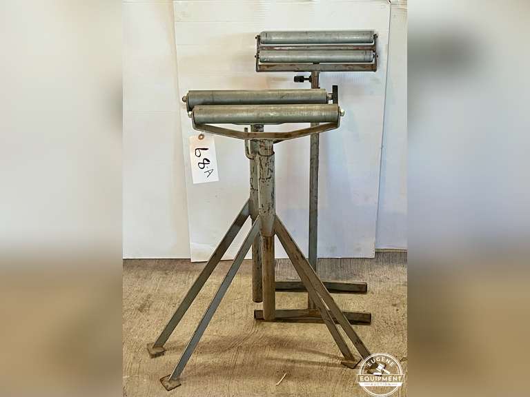 Lot of 4 Metal Roller Stands