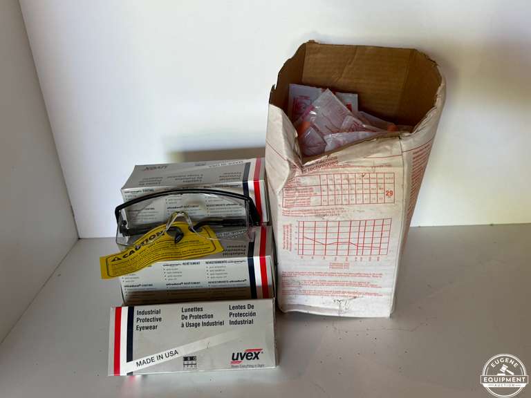 Safety Glasses (6 Pairs) & Box of Ear Plugs