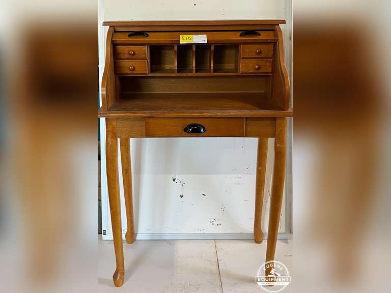 Wood Roll Top Desk