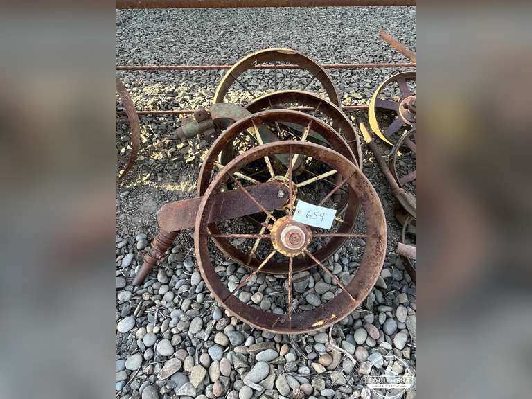 4 Antique Steel Wheels