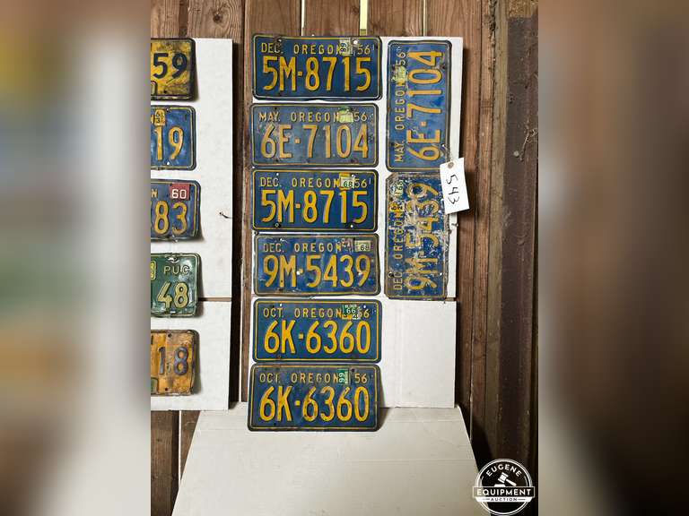 1960's Oregon License Plates
