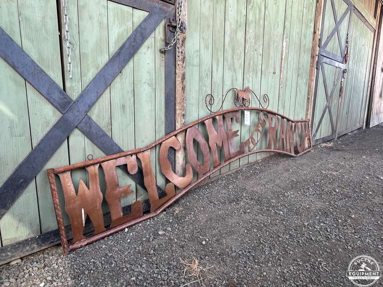 10' Metal Welcome To The Ranch SIgn