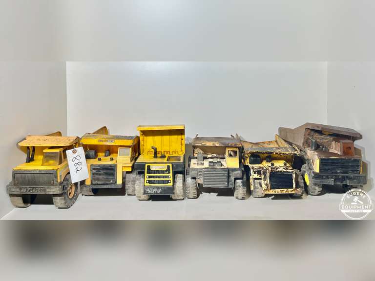 Lot of 6 Assorted Vintage Tonka, Nylint & Remco Dump Trucks