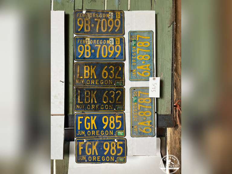 Oregon License Plates