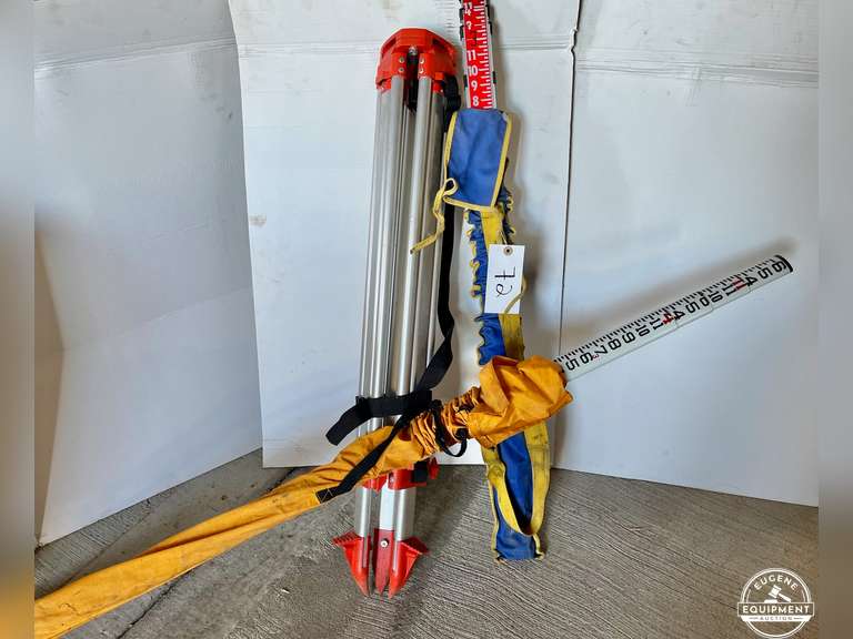 Tripod For Laser Level & 2 Measuring Sticks